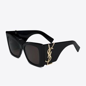 Yves Saint Laurent Black and Gold Sunglasses